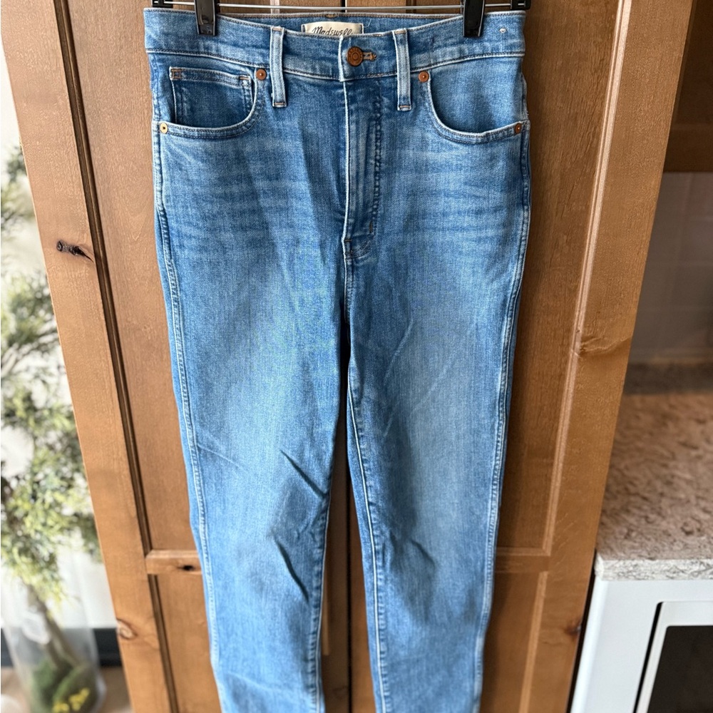 Madewell Stovepipe size 26T Light Blue Slim Fit High-Waisted Jeans